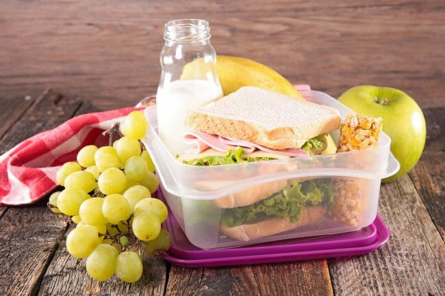 sandwich in tightly sealed container