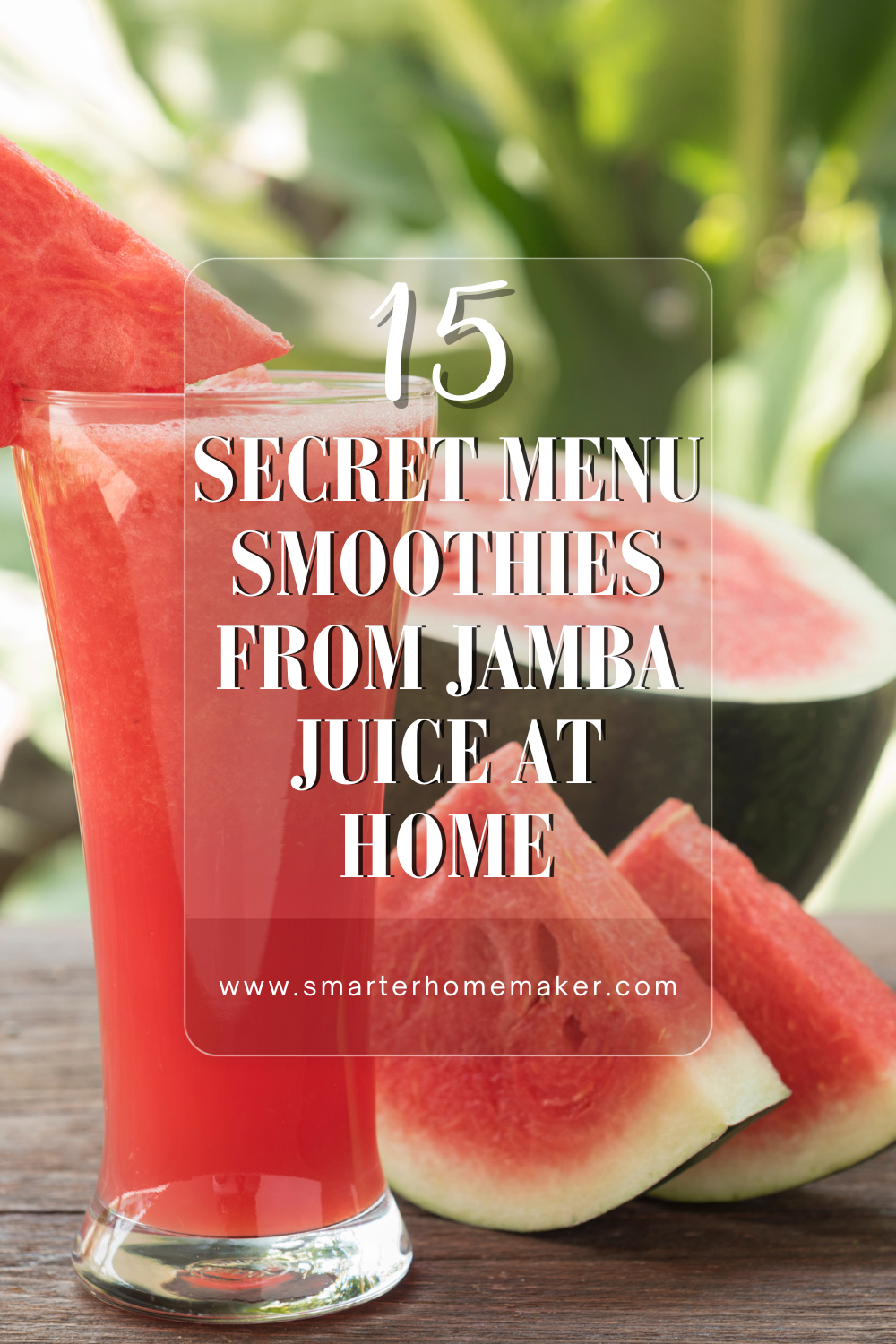Secret Menu Smoothies from Jamba Juice at Home